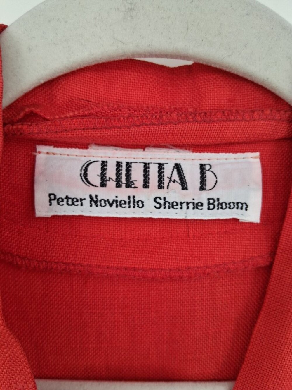 Vintage Chetta B Red Linen Blend Button Front Midi Dress Size 6 Union Made - Picture 4 of 15
